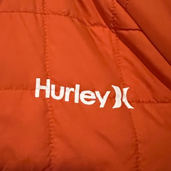 ORANGE Hurley Men’s Outer Edge Down Jacket Size Large, down jacket, puff coat - Picture 5 of 8
